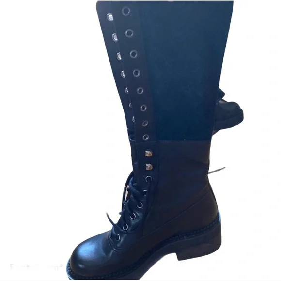 See By Chloe Katerina Leather Combat Boots - Picture 8 of 13